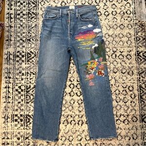 Alice + Olivia jeans AO.LA embroidered jeans